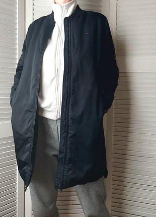 Куртка бомбер демисезонная черная tommy hilfiger waterproof8 фото