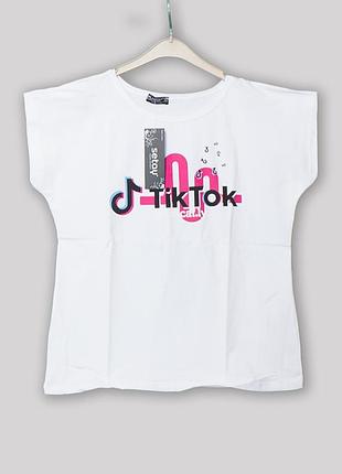 Біла жіноча футболка setay з принтом tik tok, туреччина, сезон 2020