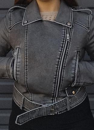 Стильна потерта вкорочена вінтажна косуха в стилі zara зара