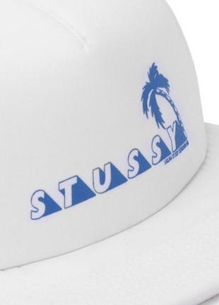 Снепбек stussy psycho tropics trucker летний белый кепка бейсболка сетка стусси стасси🇧🇩4 фото