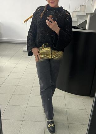 Фольговані джинси zara