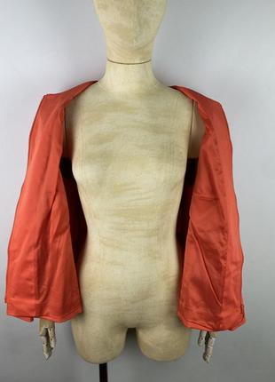 Жіноча куртка akris punto cotton orange zip jacket size 126 фото