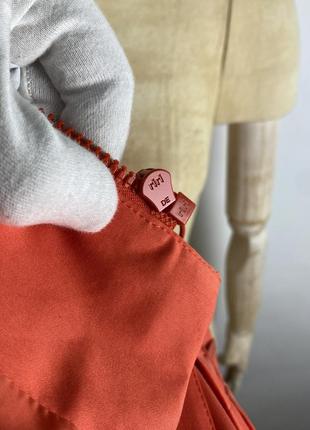 Жіноча куртка akris punto cotton orange zip jacket size 127 фото