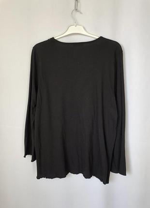 Ulla popken черная блуза футболка с узором готик этно бохо батал4 фото
