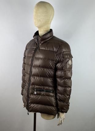 Оригинальный женский пуховик moncler brown puffer down jacket size 3 / m-l