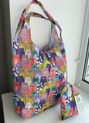 Красивая фирменная складная сумка для покупок eco chic!2 фото