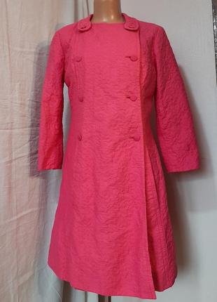 Betty barclay винтажный розовый костюм: платье и пальто