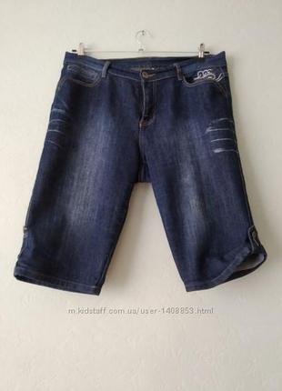 Класні джинсові шорти до колін батал1 фото