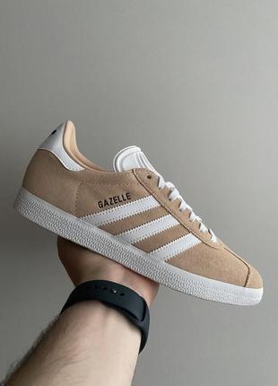 Оригинальные кроссовки adidas gazelle in beige