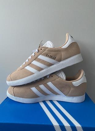 Оригинальные кроссовки adidas gazelle in beige4 фото