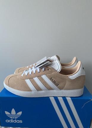 Оригинальные кроссовки adidas gazelle in beige5 фото