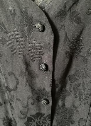 Шикарная черная винтажная блуза из 80х-90х7 фото