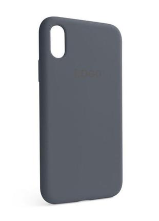 Чехол full silicone case для apple iphone x, xs dark grey (15)