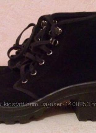 Стильні замшеві чобітки 37 -38розміру натуральний замш