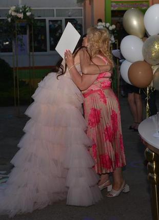 Світло-рожева весільна сукня/ сукня подружки нареченої6 фото