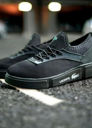 Мужские кроссовки, кеды lacoste black