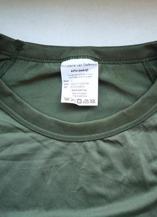 Футболка голландской армии dutch army olive green lycra олива (l)3 фото