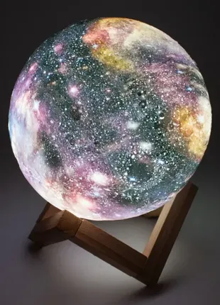 Настольный rgb светильник ночник месяц 3d moon night