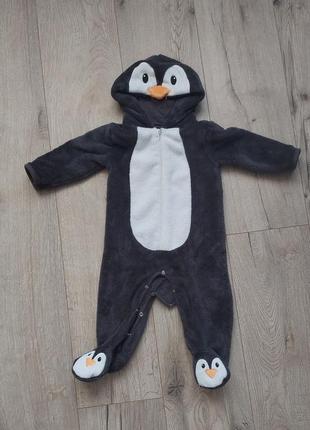 Дитячий весняний комбінезон чоловічок пінгвінчик піжама кігурумі