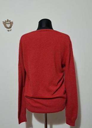 Кашемир бленд роскошная красная кофта высокий рост шерсть кашемир6 фото