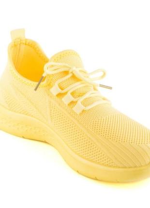 Стильные желтые кроссовки из текстиля сетка летние дышащие мокасины4 фото