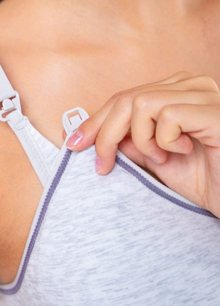 Хлопковый бюстгальтер-топ для кормления