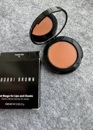 Кремові стійкі рум'яна bobbi brown pot rouge відтінок powder pink3 фото