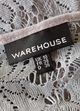 Нарядное серое гипюровое платье/платье/warehouse/4 фото