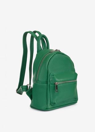 Рюкзак шкіряний зелений4 фото