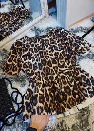 Леопардова блуза блузка леопард