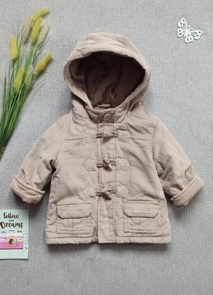 Детская демисезонная вельветовая курточка 3-6 мес весенняя куртка пальто для мальчика девочки