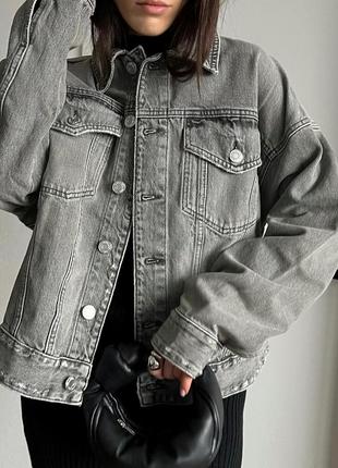 Шикарная винтажная оверсайз джинсовка от zara, джинсовая куртка новые коллекции1 фото