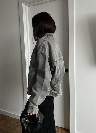 Шикарная винтажная оверсайз джинсовка от zara, джинсовая куртка новые коллекции2 фото