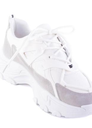 Стильные белые серые замшевые кроссовки на платформе толстой подошве массивные модные2 фото