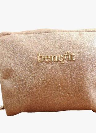 Нова сток косметичка benefit блискучого рожевого золота benefit.