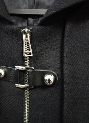 Короткое черное пальто zara3 фото