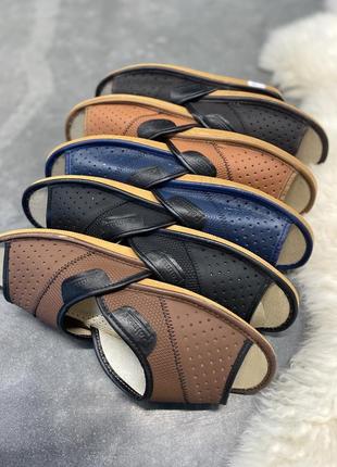 Кожаные тапочки, открытые и закрытые, polmar польша