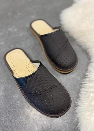 Кожаные тапочки, открытые и закрытые, polmar польша