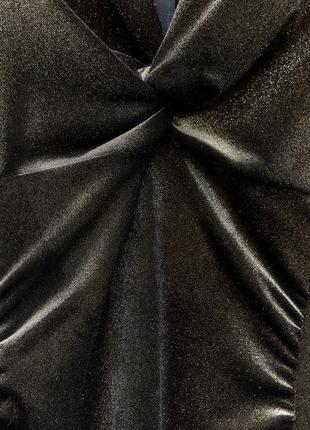 Ефектна оксамитова міні сукня бронзова zara зара7 фото