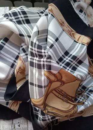 Платок шелк в стиле burberry