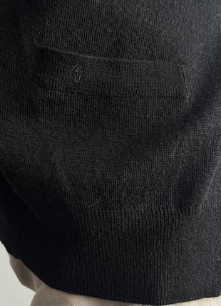 Gabicci wool cardigan italy черный кардиган шерсть премиум теплый стильный минимализм интересный итальялия изысканный новый оригинал4 фото