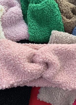 Пов‘язка-чалма «тедді» на голову ( баранчик )