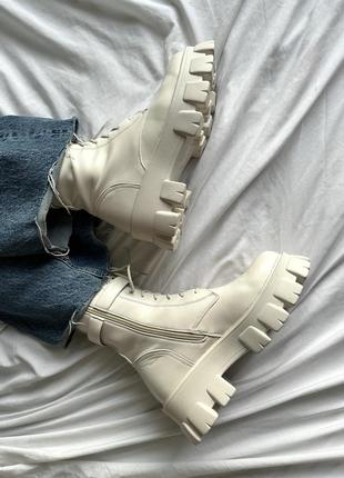 Boyfriend boots white2 фото