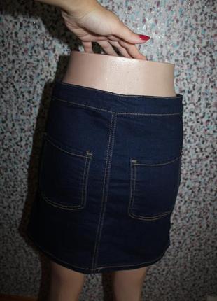 Юбка джинсовая синяя prettylittlething4 фото