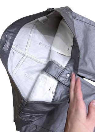 Новые однотонные брюки скошенные серебряные marks & spencer jeggings 12/403 фото