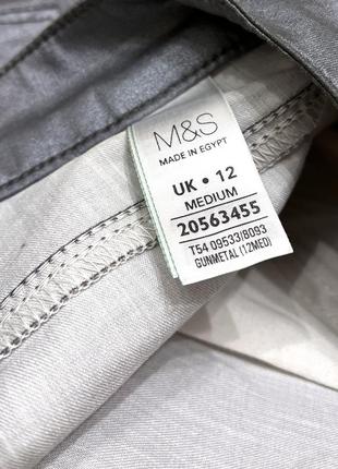 Нові однотонні брюки скінні срібні marks&spencer jeggings 12/406 фото