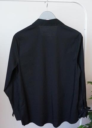 Классическая чёрная рубашка прямого кроя new look6 фото