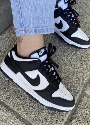 Найк данк лов nike dunk low white/black8 фото