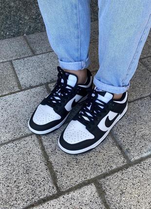 Найк данк лов nike dunk low white/black5 фото