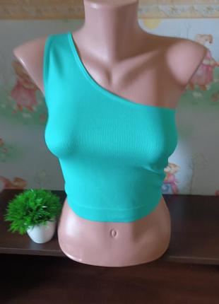 Топ у рубчик на одне плече primark